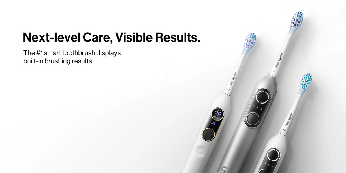 Three usmile smart electric toothbrushes with built-in displays for viewing brushing results