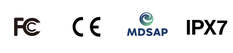 FC, CE, MDSAP, IPX7 certifications