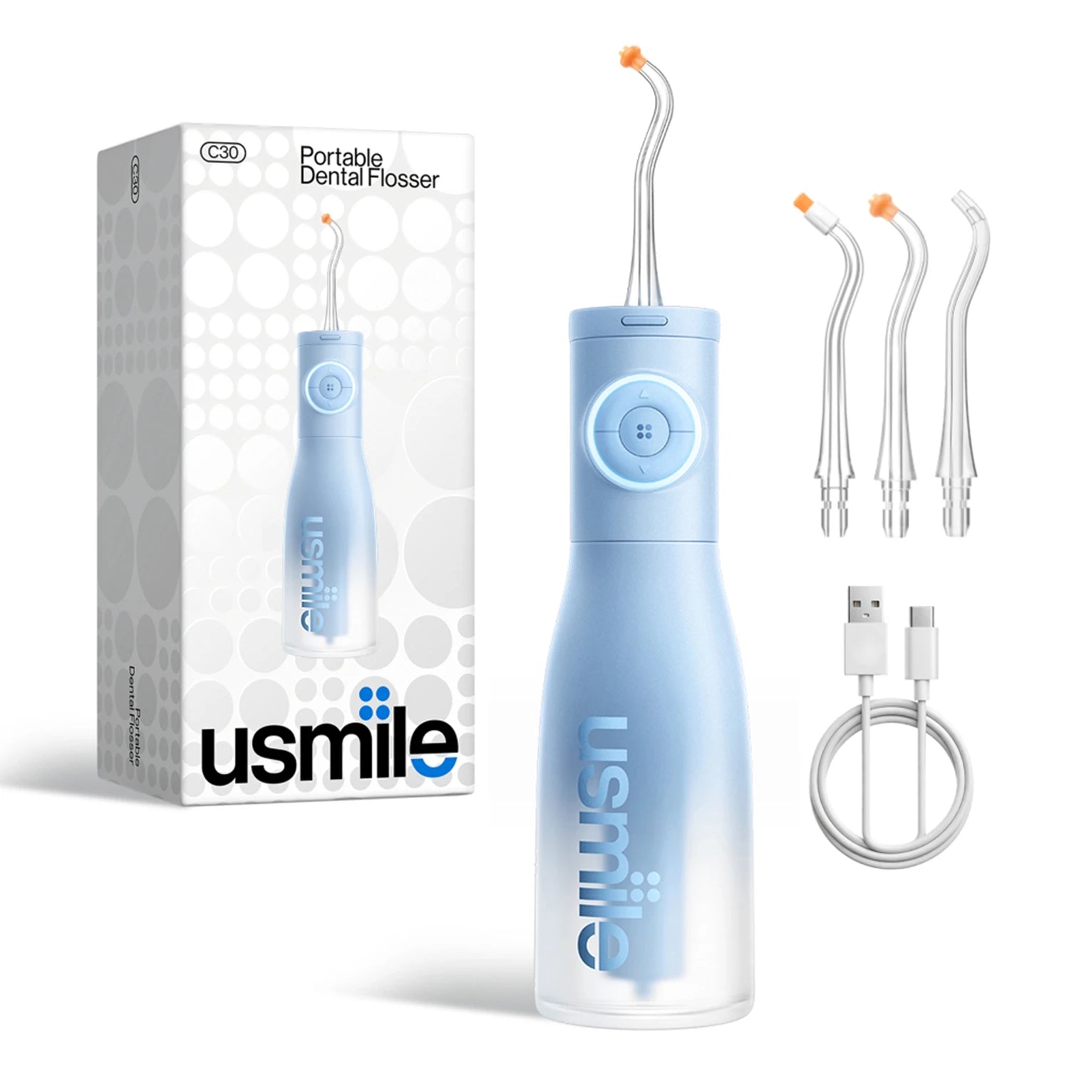 usmile C30 Cordless Water Flosser – Portable Oral Irrigator