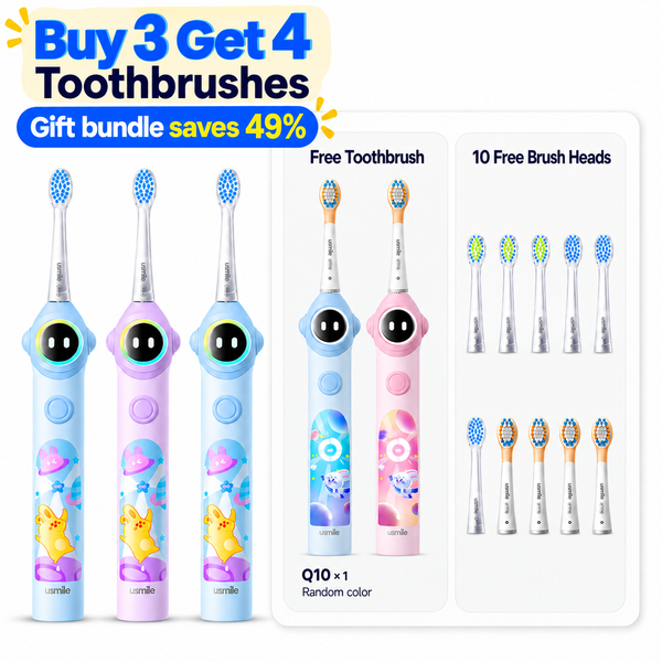 usmile Q30 Kids Electric Toothbrush Trio Pack - Buy 3 Get 4