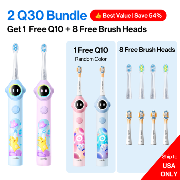 usmile Q30 Kids Electric Toothbrush Duo Pack - Buy 2 Get 3（US Only）
