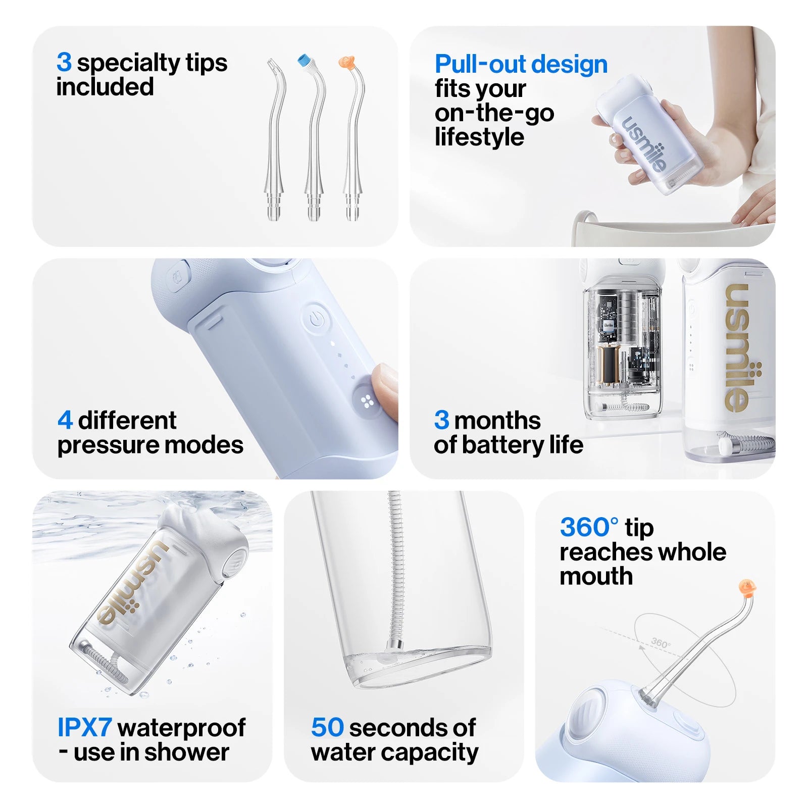 usmile C10 Portable Water Flosser -【usmileOFF】Save 40%