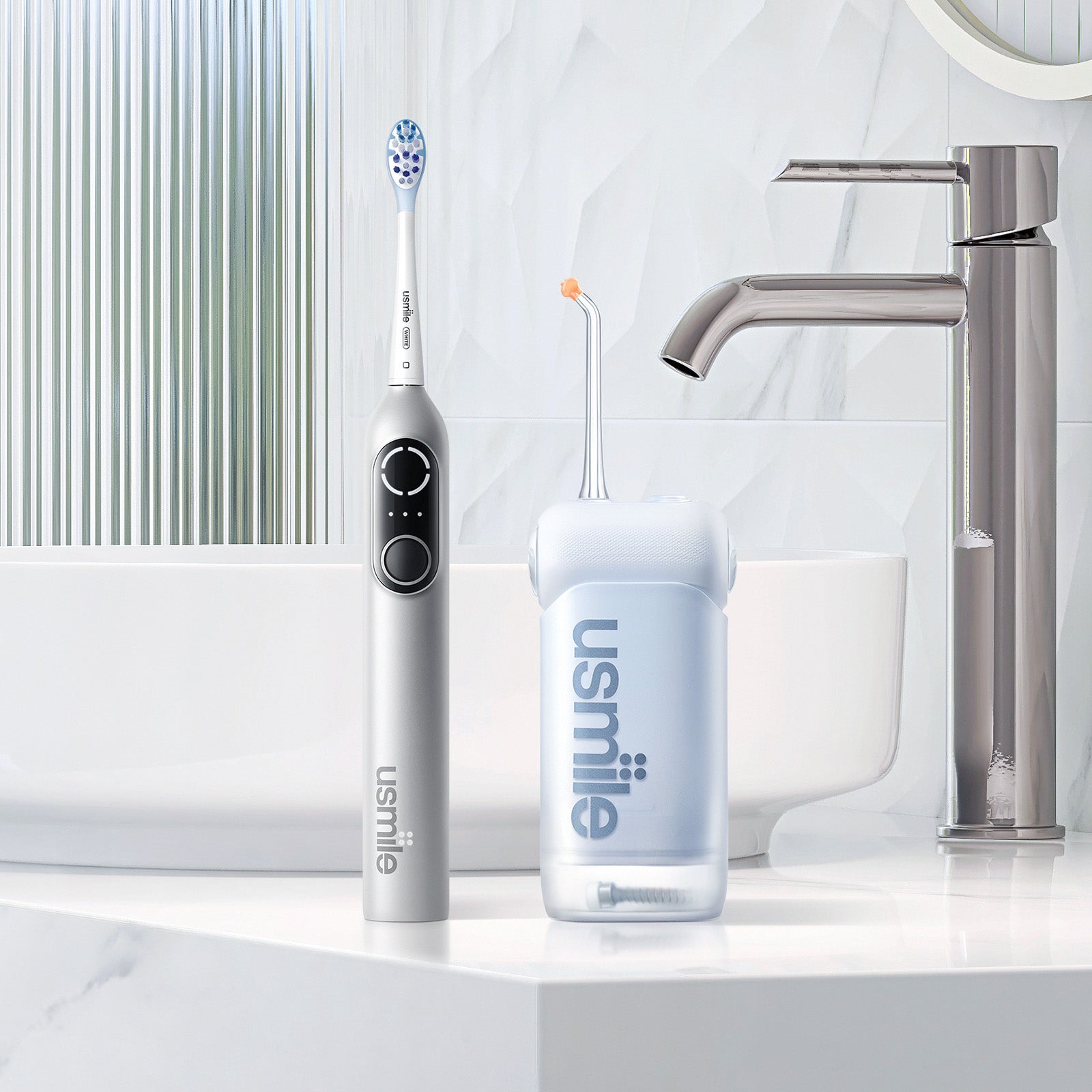 usmile P20 PRO Electric Toothbrush & C10 Water Flosser Pack
