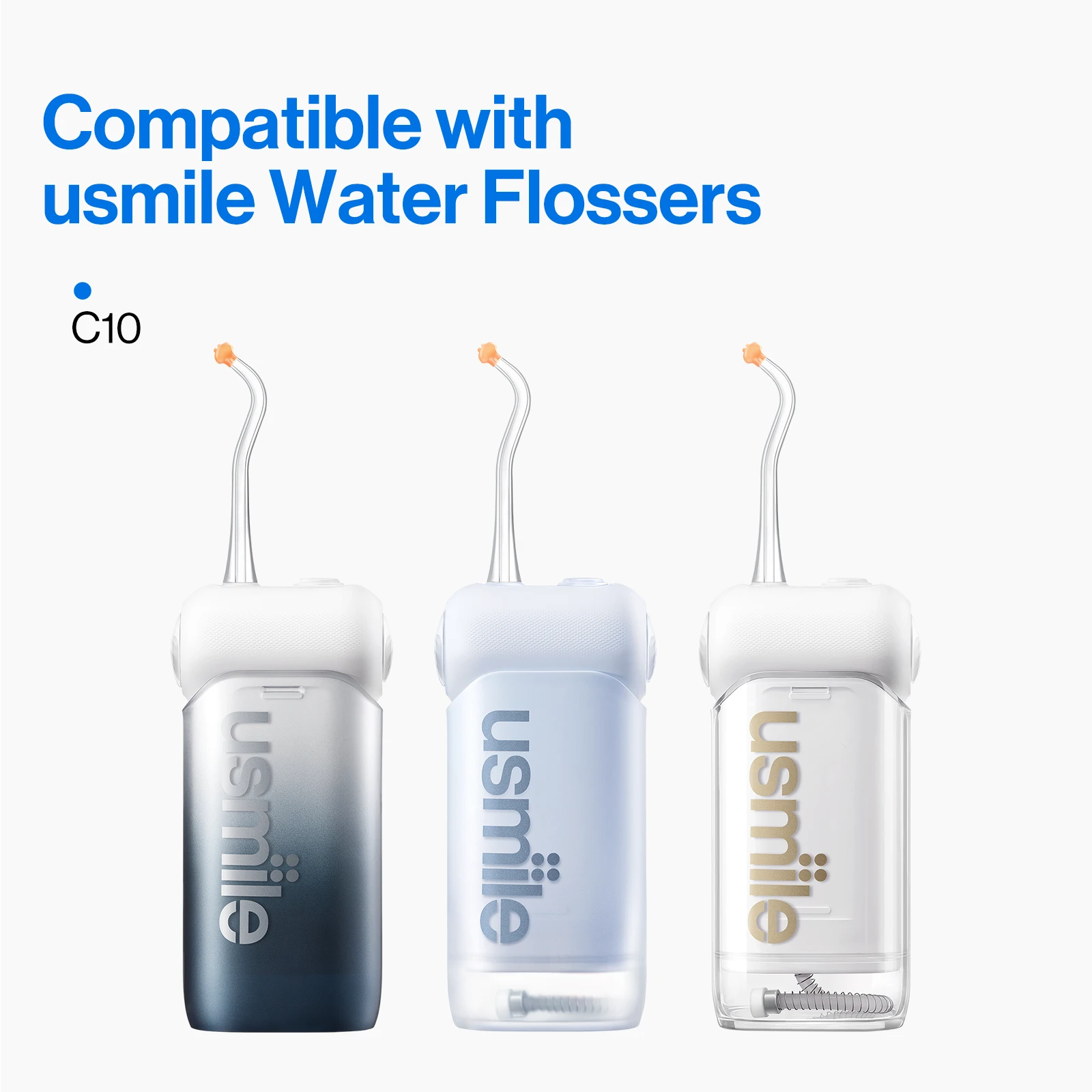 usmile C10 water flosser nozzles comparison