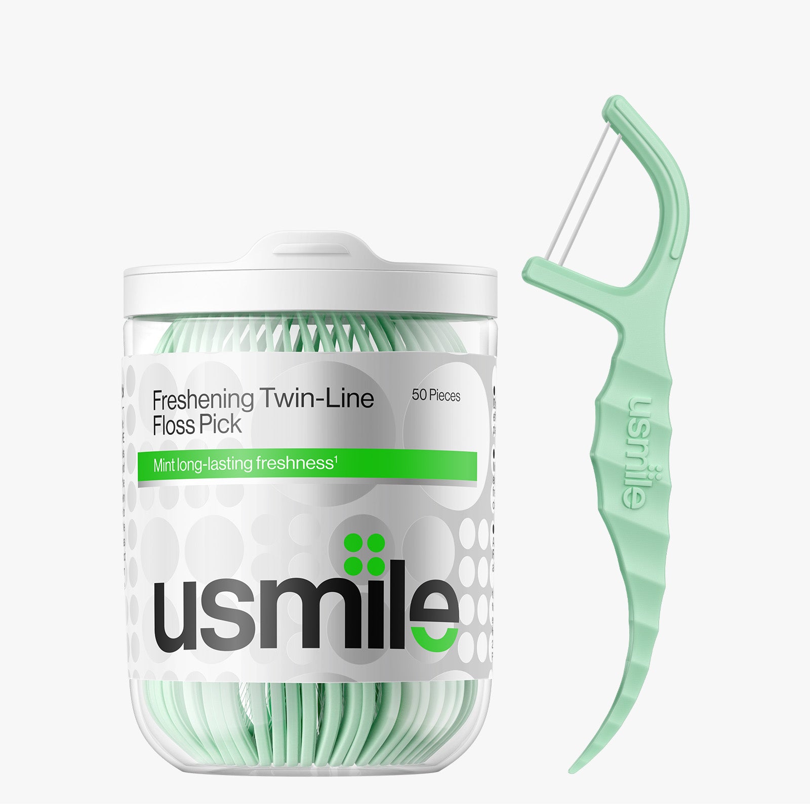 usmile Dental Floss Picks Twin-Line for Deep Cleaning