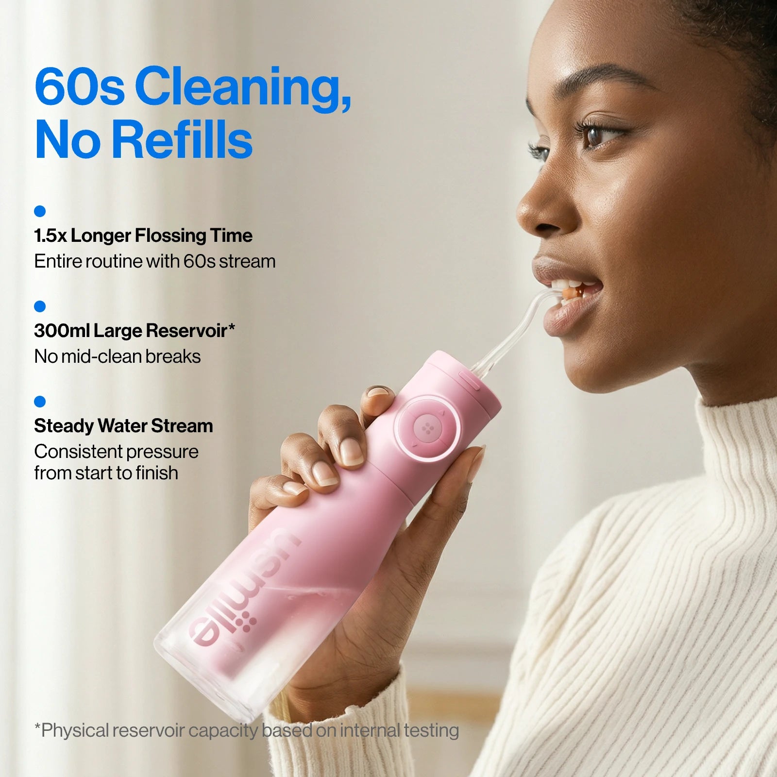 usmile C30 Cordless Water Flosser – Portable Oral Irrigator