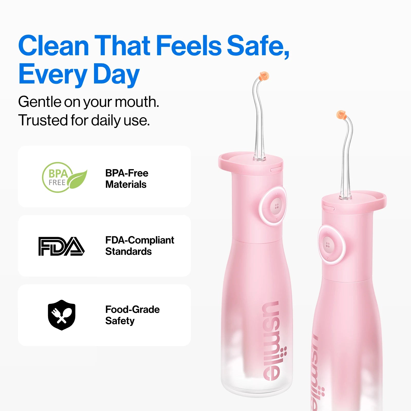 usmile C30 Cordless Water Flosser – Portable Oral Irrigator