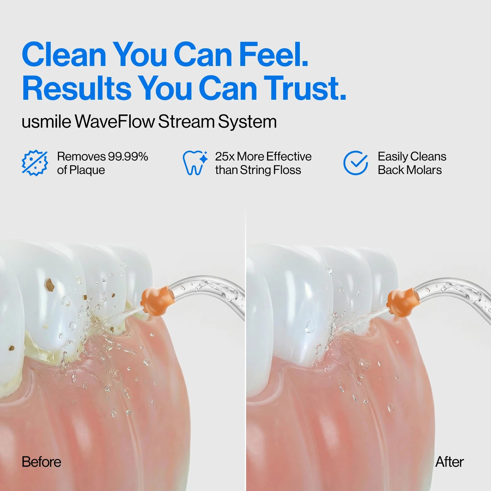 usmile C30 Cordless Water Flosser – Portable Oral Irrigator