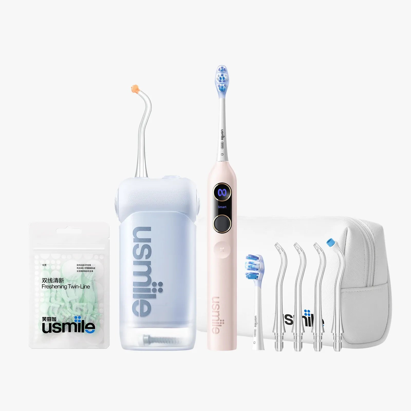 usmile Classic Travel Toiletry Bag—Y20 PRO AI Toothbrush x C10 Water Flosser