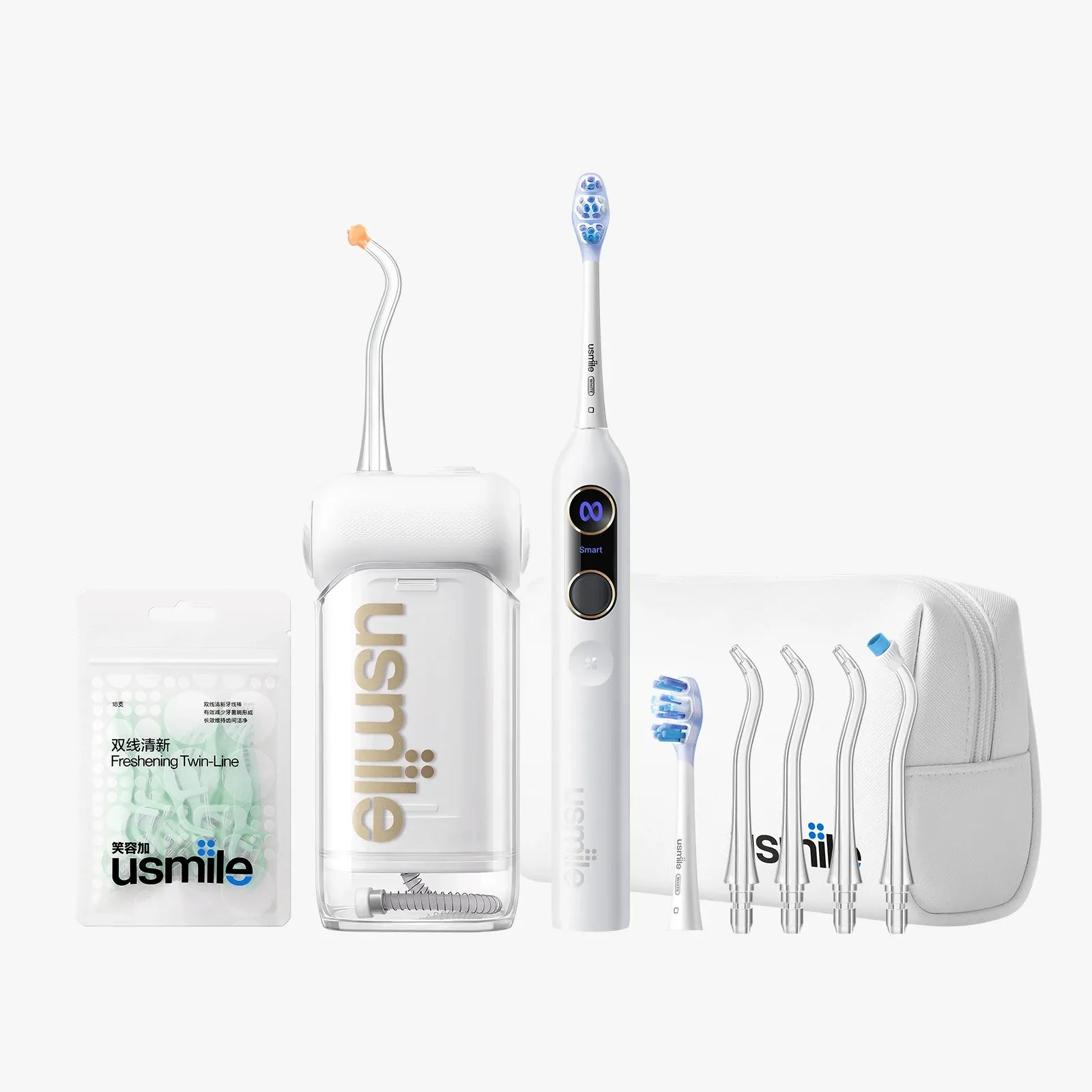 usmile Classic Travel Toiletry Bag—Y20 PRO AI Toothbrush x C10 Water Flosser