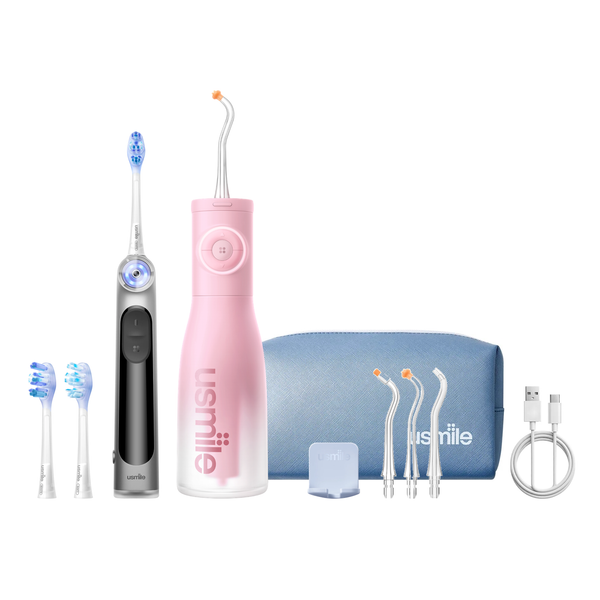 usmile D50 OralCam Toothbrush x C30 Cordless Water Flosser