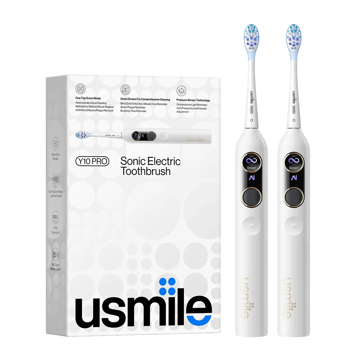 usmile Y10 PRO Electric Toothbrush with Missed Spots Guidance  - Bundle