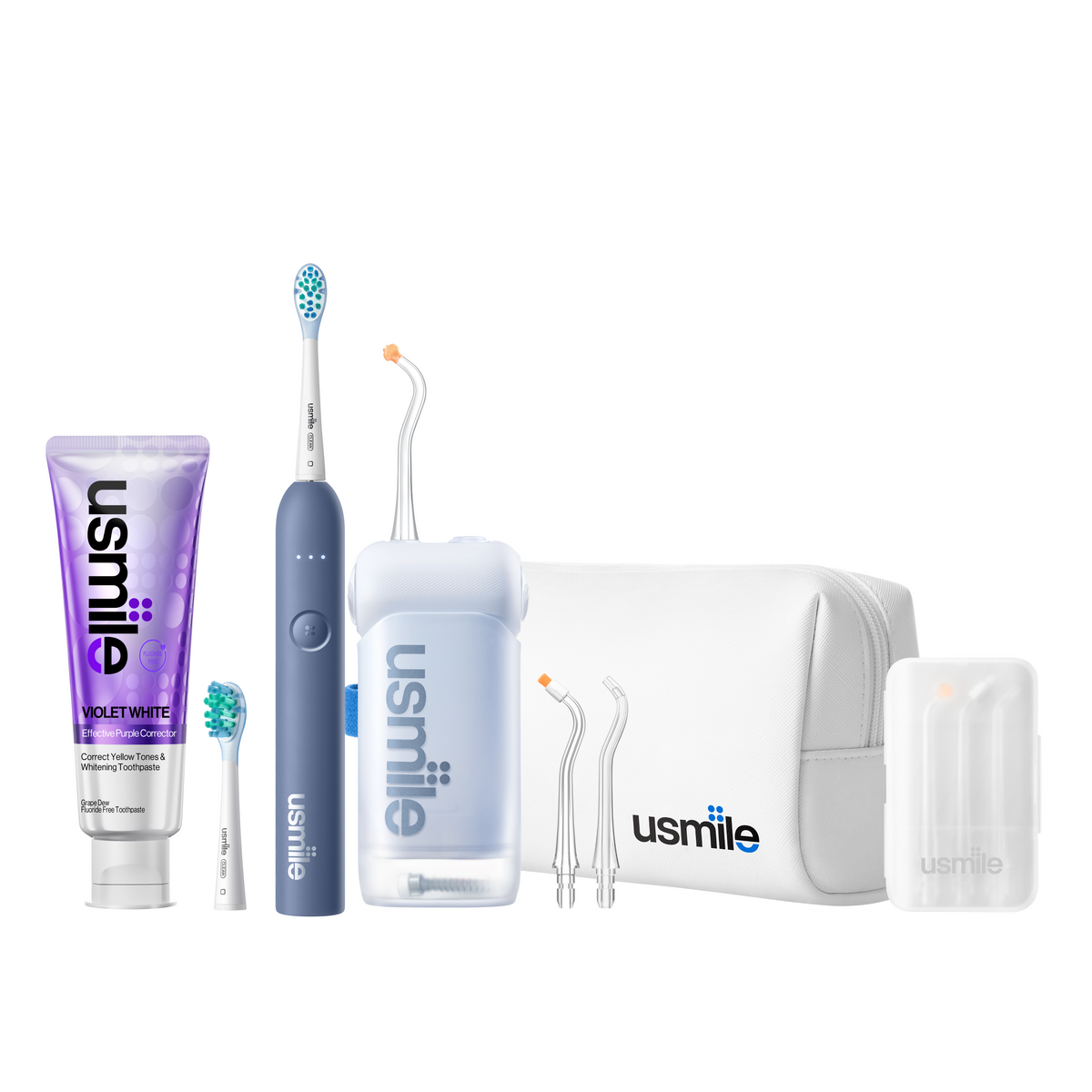 usmile C10 Water Flosser x P10 S Electric Toothbrush Travel Pack