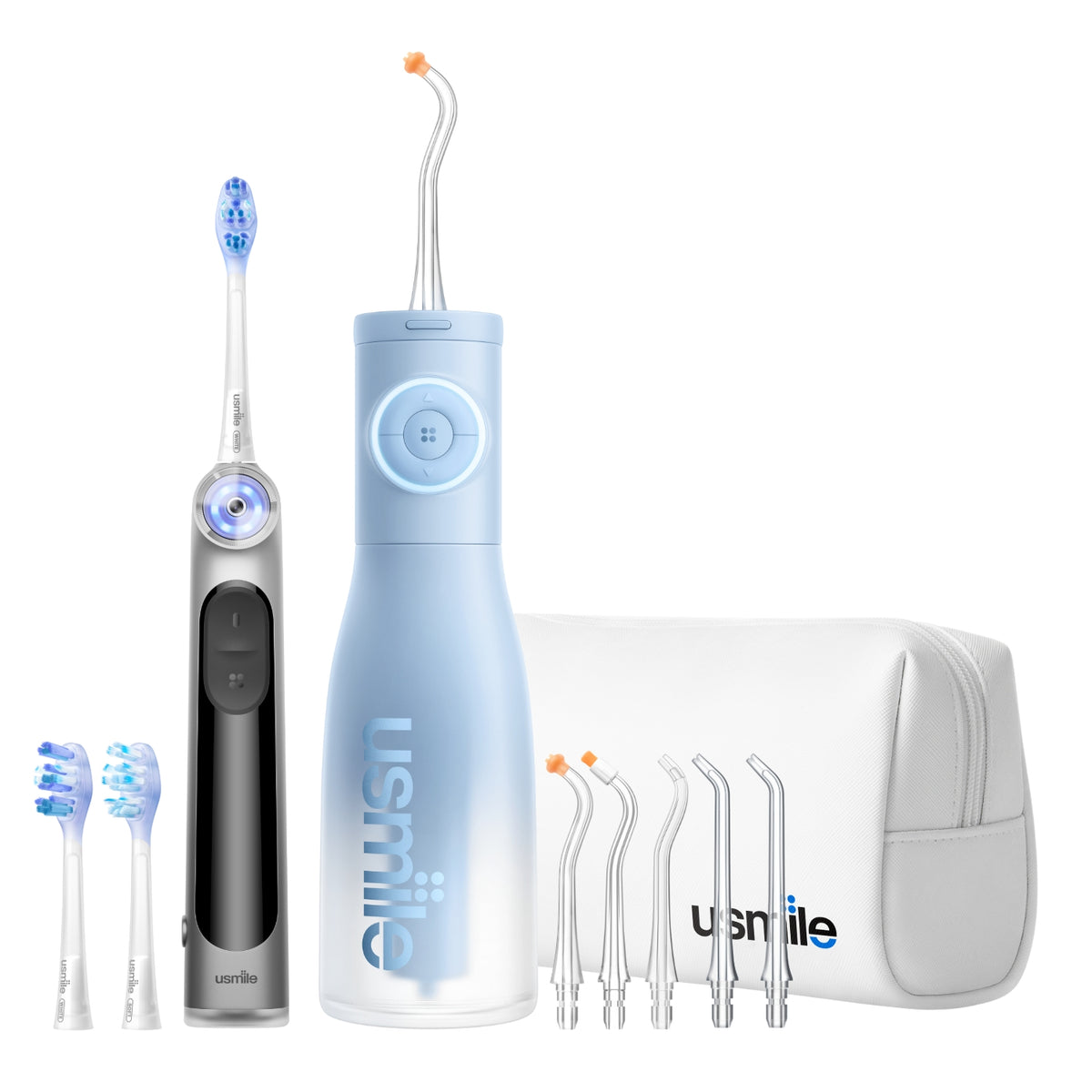 usmile D50 OralCam Toothbrush X C30 Cordless Water Flosser
