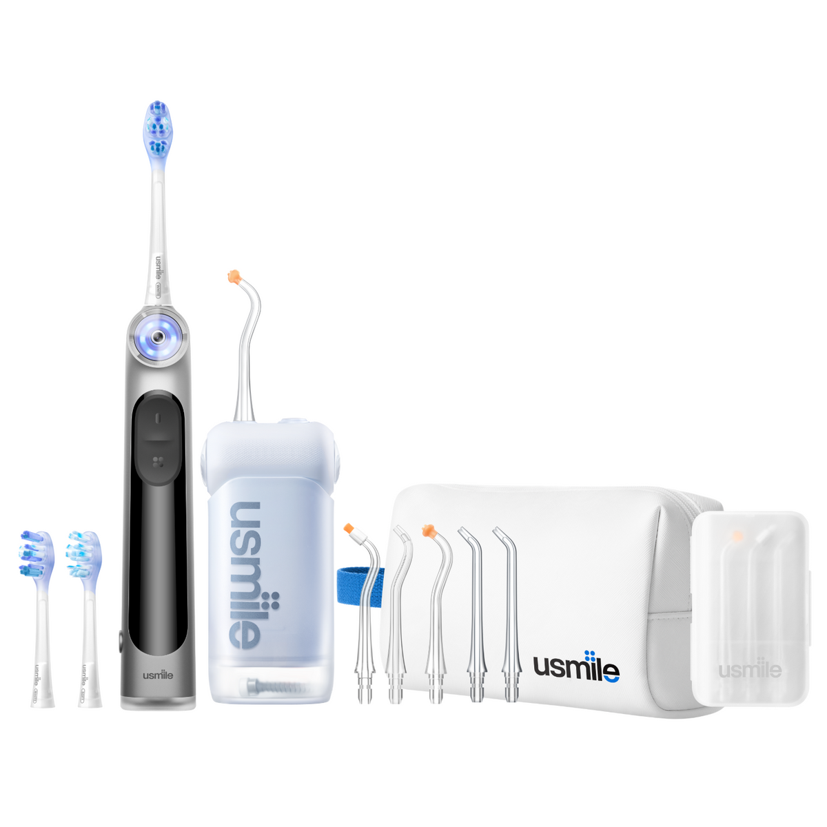 usmile D50 OralCam Toothbrush x C10 Portable Water Flosser